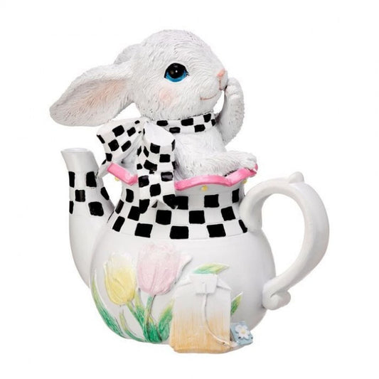 Regency International Resin Brunch Bunny in Teapot 5.75"