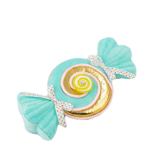 December Diamonds Snow Cream Shoppe 14" Blue / Gold Swirl Candy Wrapper