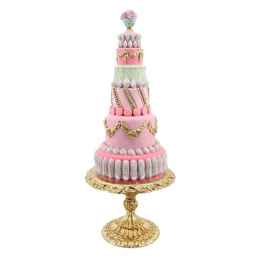 December Diamonds Spring Confections 23" Spring Pink Tiered Cake.