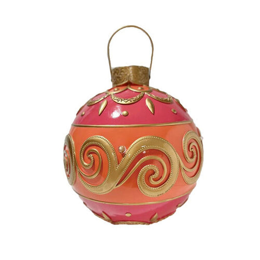 December Diamonds Pink Christmas 24" Pink Bauble With Led Decor