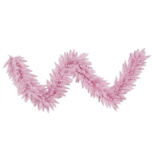 Vickerman 9' Pink Fir Artificial Christmas Garland, Unlit