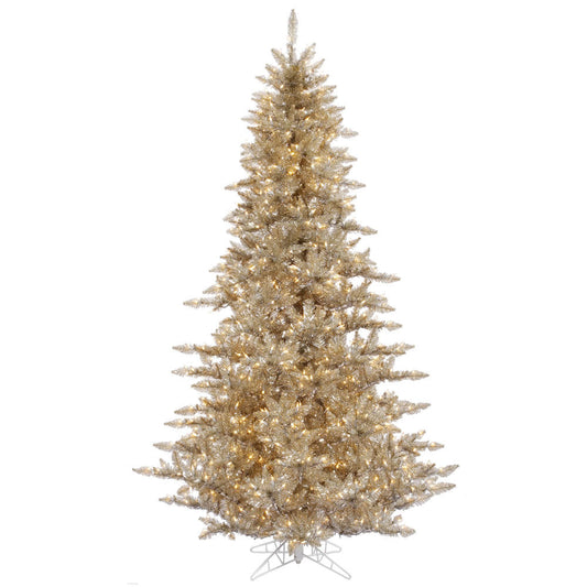 Vickerman 3' Champagne Fir Artificial Christmas Tree, Warm White Led Lights
