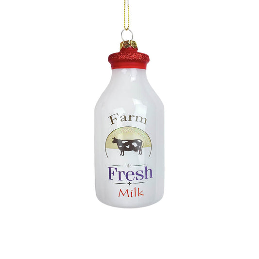 Milk Bottle Ornament 4.5"
