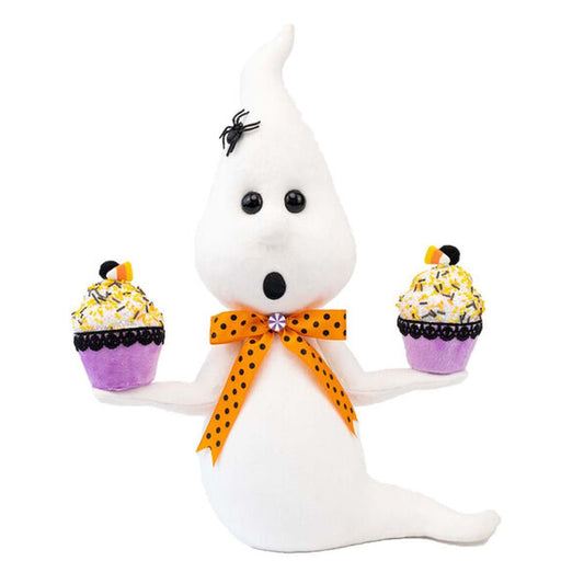 December Diamonds Trick Or Treat - 18" Ghost With Purple Cupcakes.