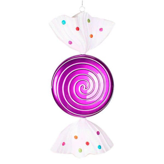 Purple Candy Jewel Swirl Ornament - 18.5 Inch