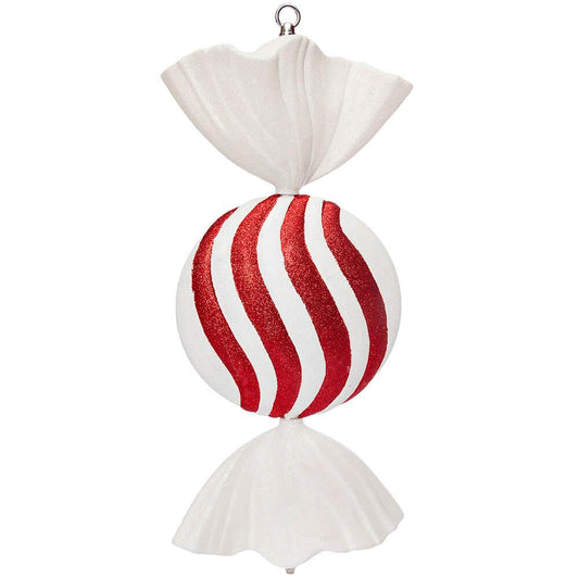 Red Peppermint Swirl Candy Ornament: 18 Inch